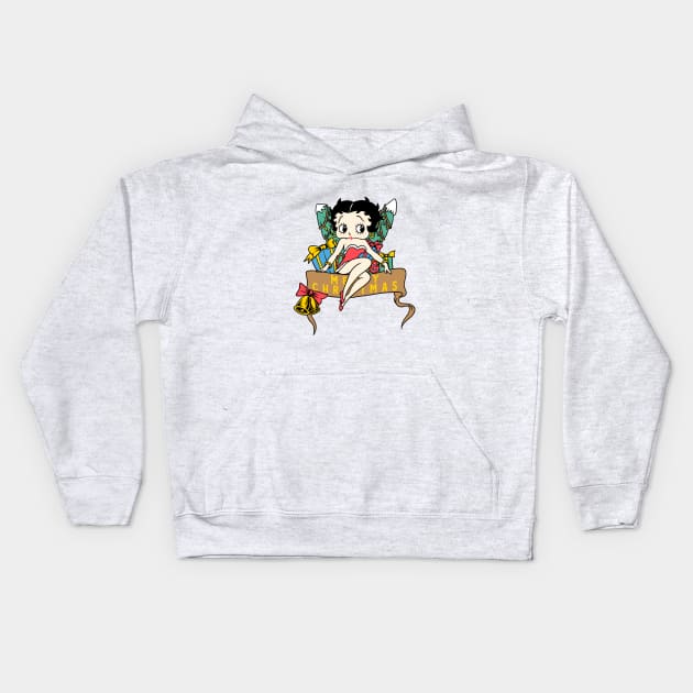 Betty Boop Gift Kids Hoodie by thelazyshibaai